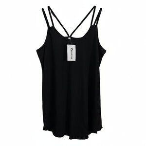 NWT | RIROW Black Criss-Cross Strappy Tank Top | Open Back | Size S